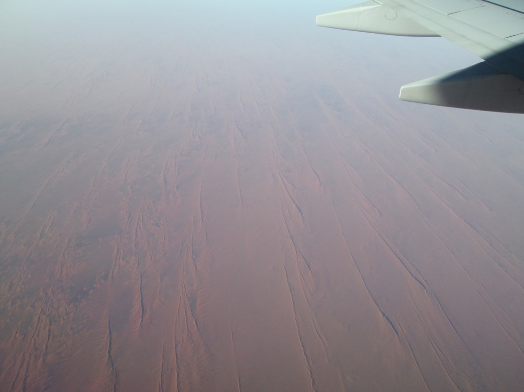 Paysage de dunes rouges